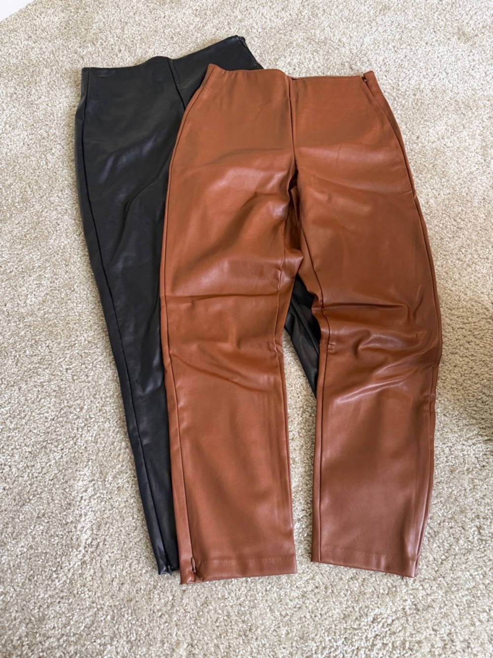 Old Navy Faux Leather Pants - Black & Brown size 8